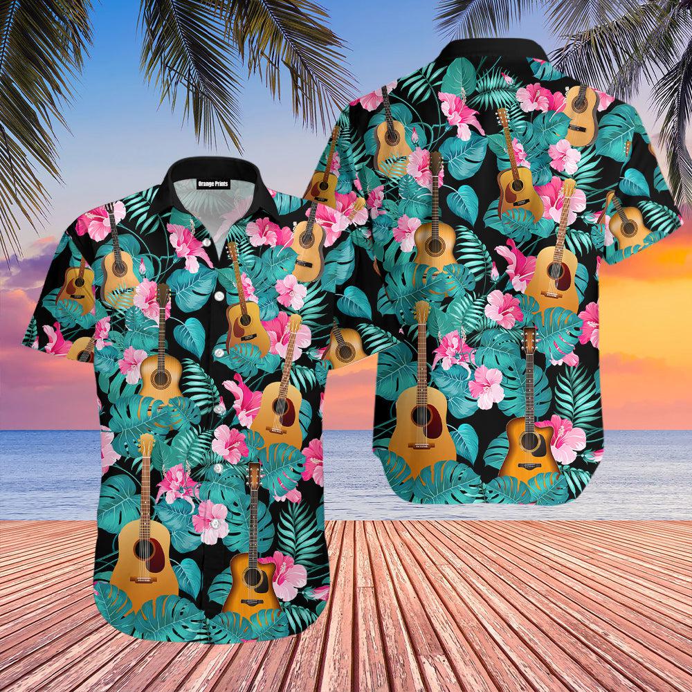 Guitar Tropical Hawaii Shirt For Men Women Ha33933