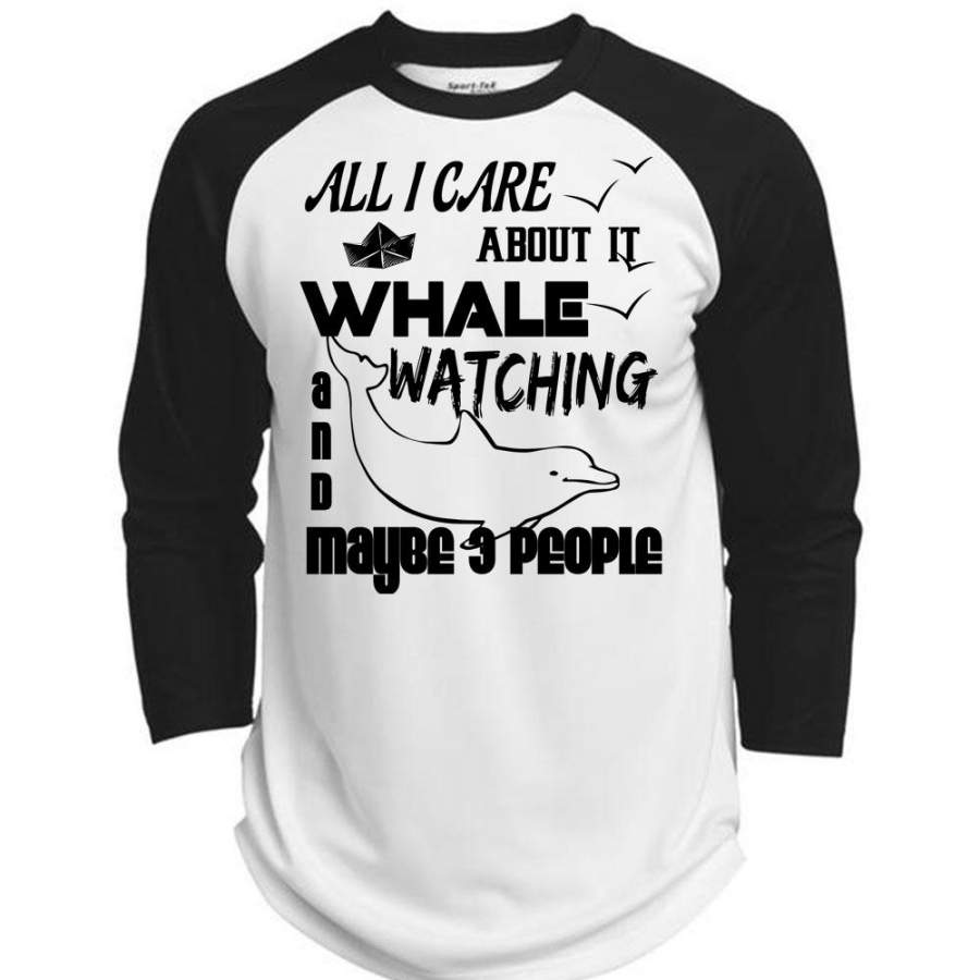 All I Care About It Whale Watching T Shirt, Loving T Shirt, Awesome T-Shirts  (Polyester Game Baseball Jersey)