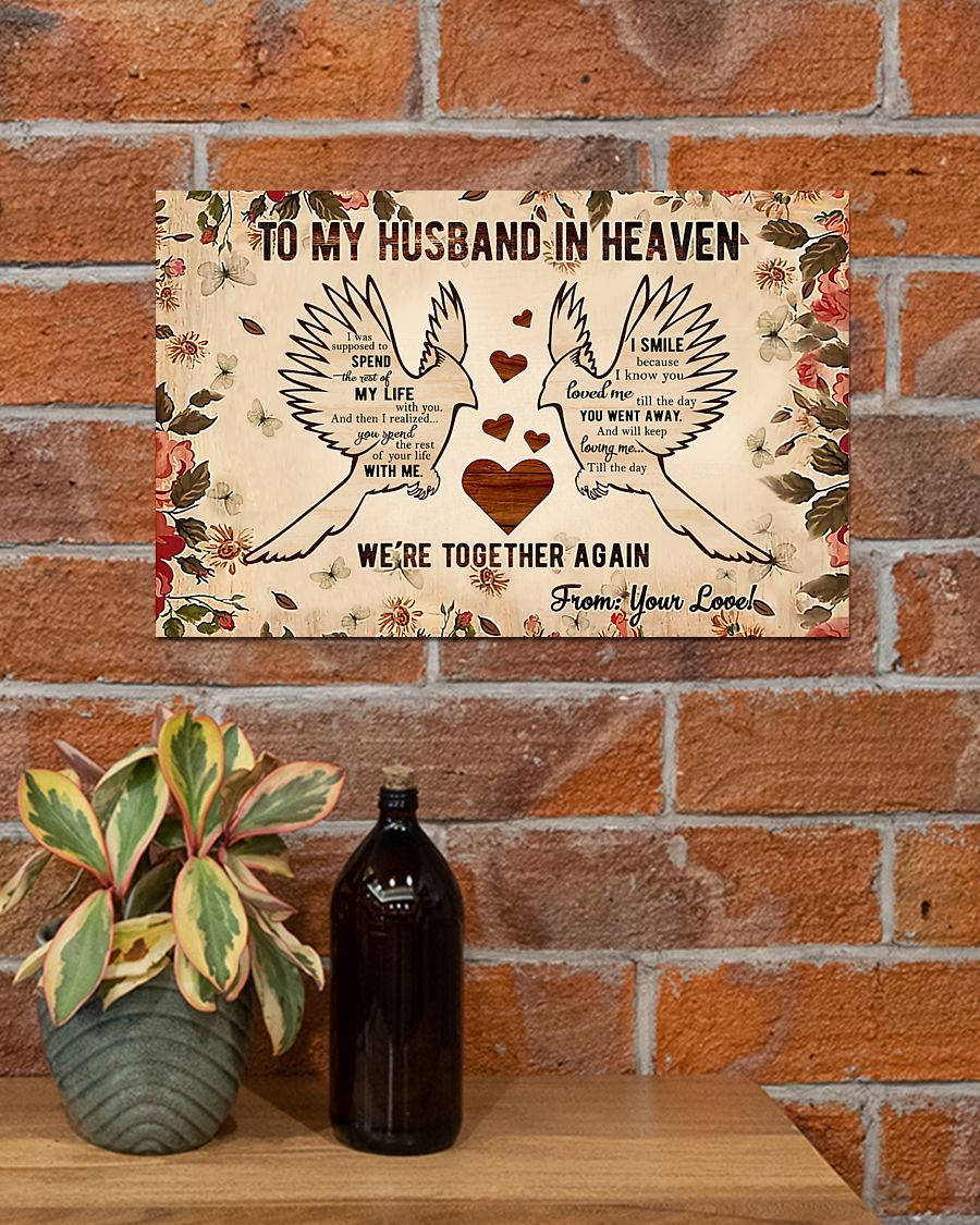 Memorial Gift To Heaven – To My Husband Horizontal Canvas And Poster | Wall Decor Visual Art