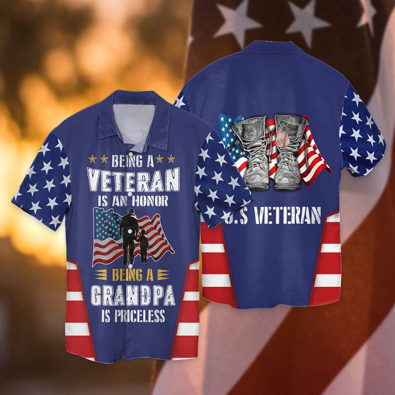 Veteran Grandpa Hawaiian Shirt – For Men And Women