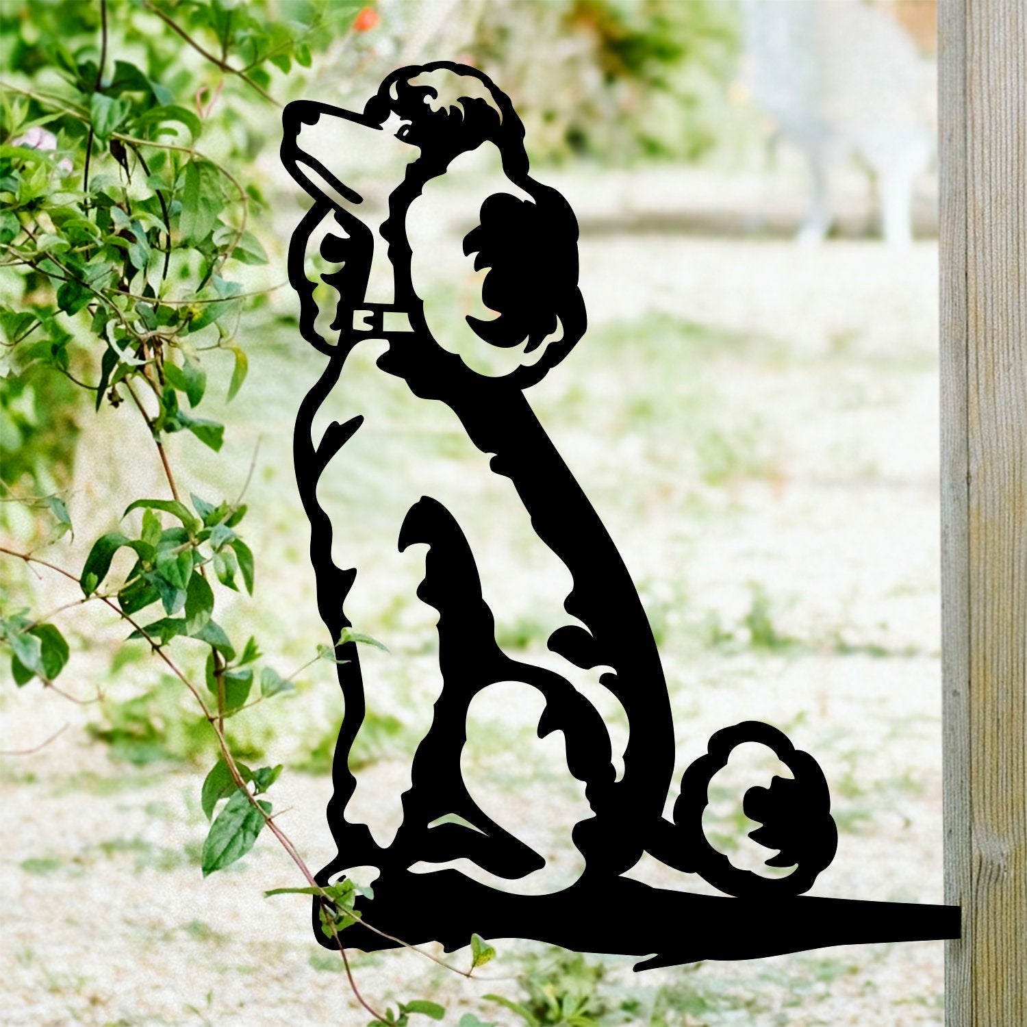 Metal Poodle Silhouette Puppy Love – Usa Steel Dog Sign Cutout – Rustic Outdoor Home & Garden Decor – Housewarming Gift For Dog Lovers