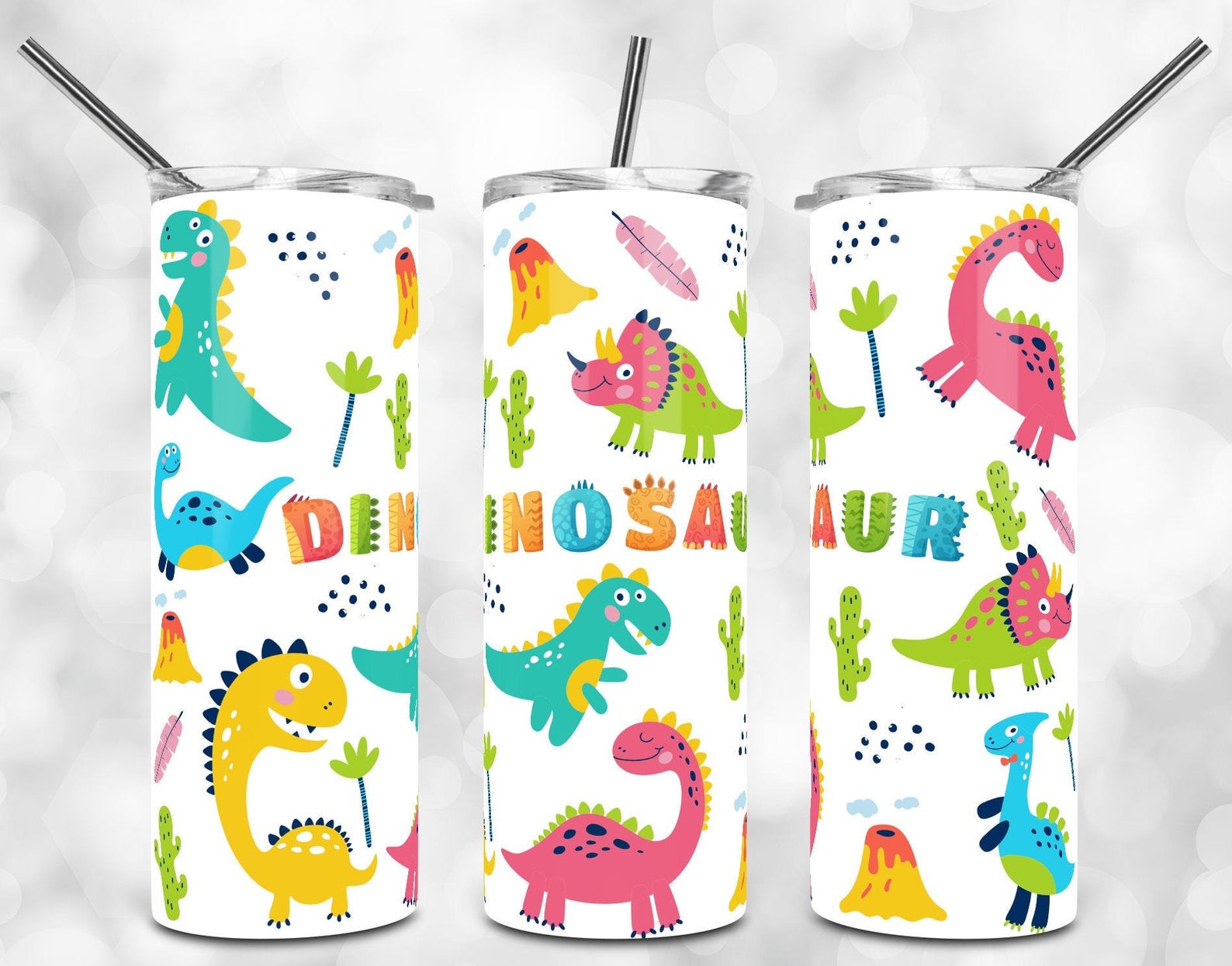 Baby Dinosaur , Dinosaur Kids 20Oz Skinny Tumbler