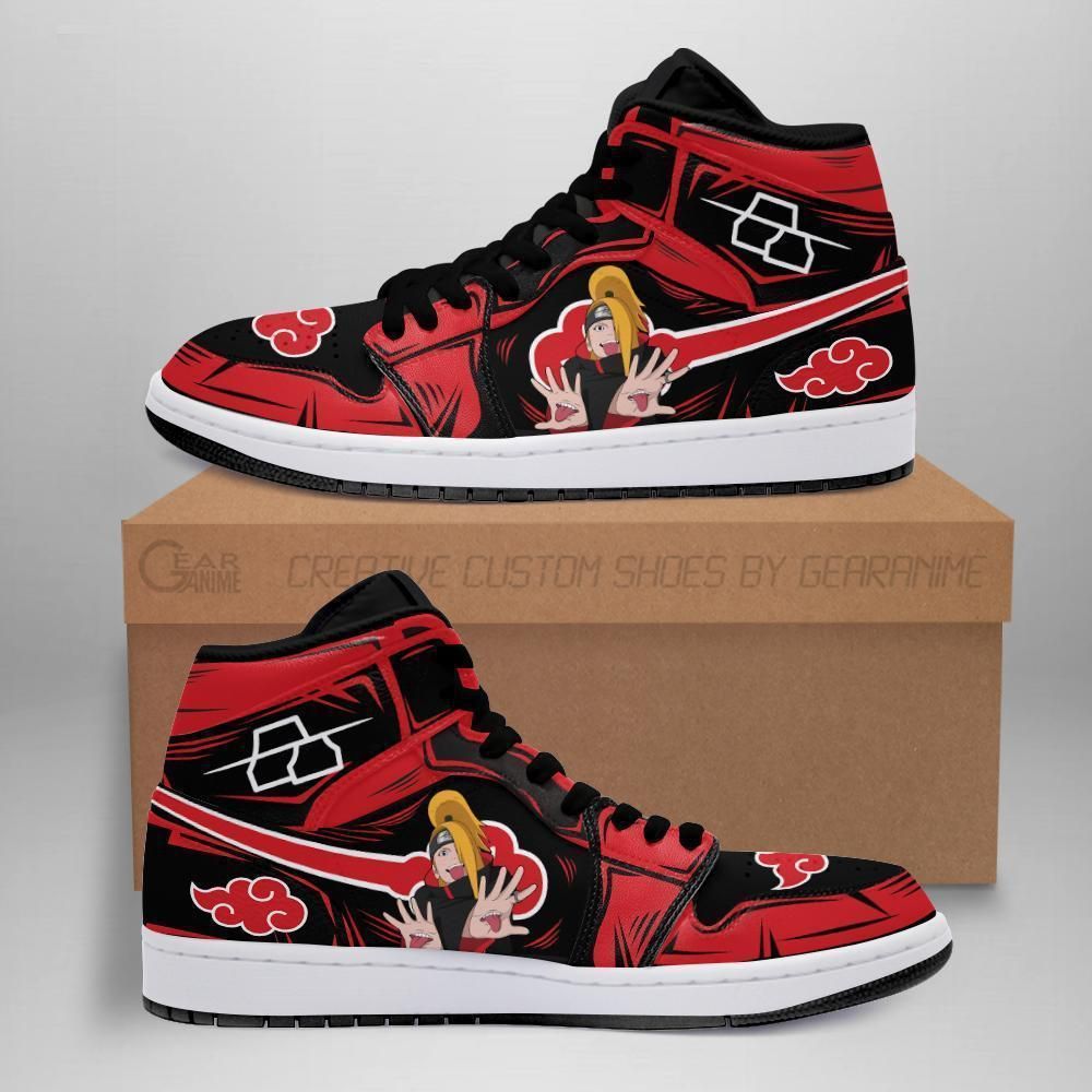 Akatsuki Deidara Sneakers Custom Anime Naruto Shoes Fan Gifts Unisex Men Women