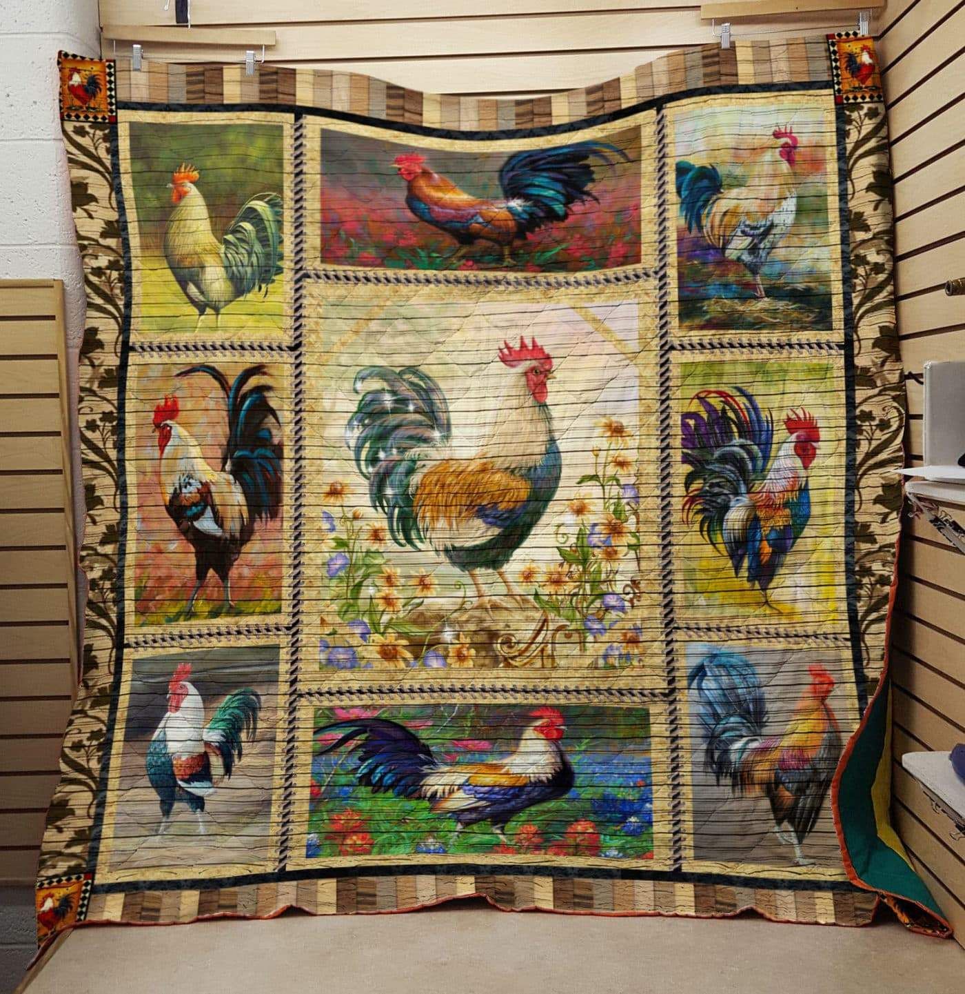 Chicken 6 3D Quilt Blanket HGM13