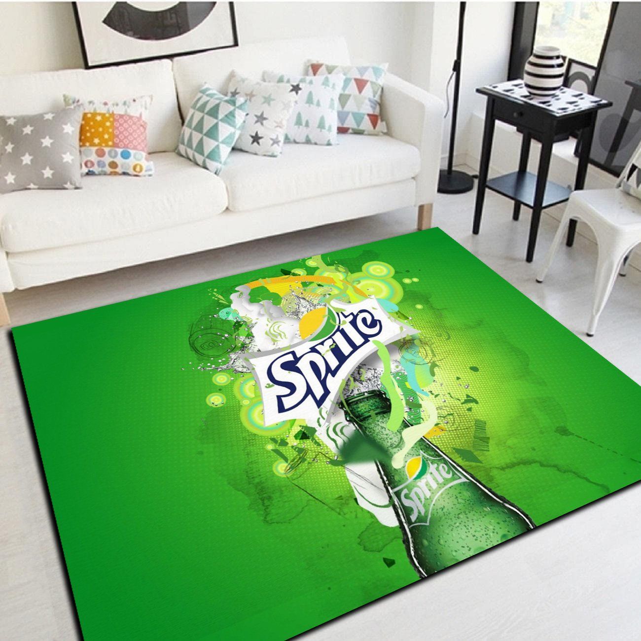 Sprite Logo Area Rugs, Living Room Bedroom Carpet, Floor Mat Home Decor