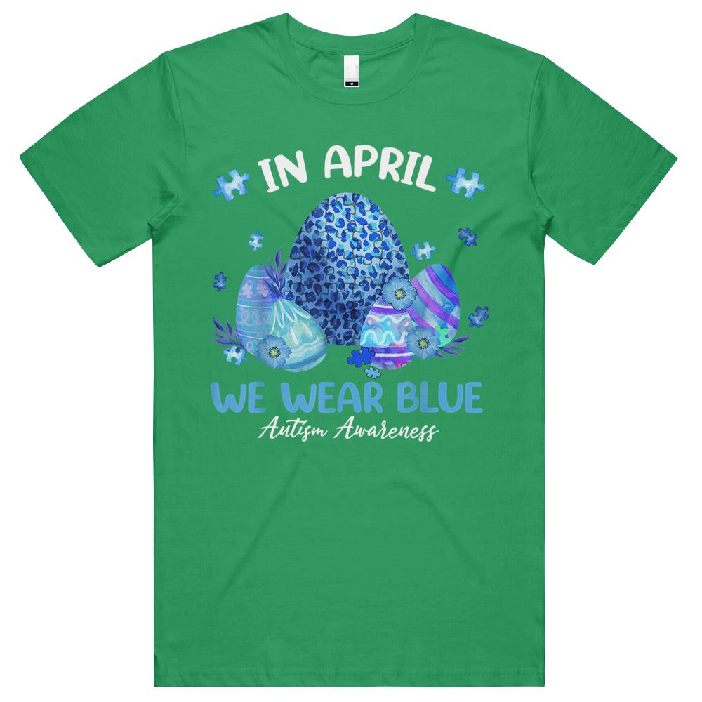 Blue Leopard Eggs Easter In April We Wear Blue Autism T Shirts