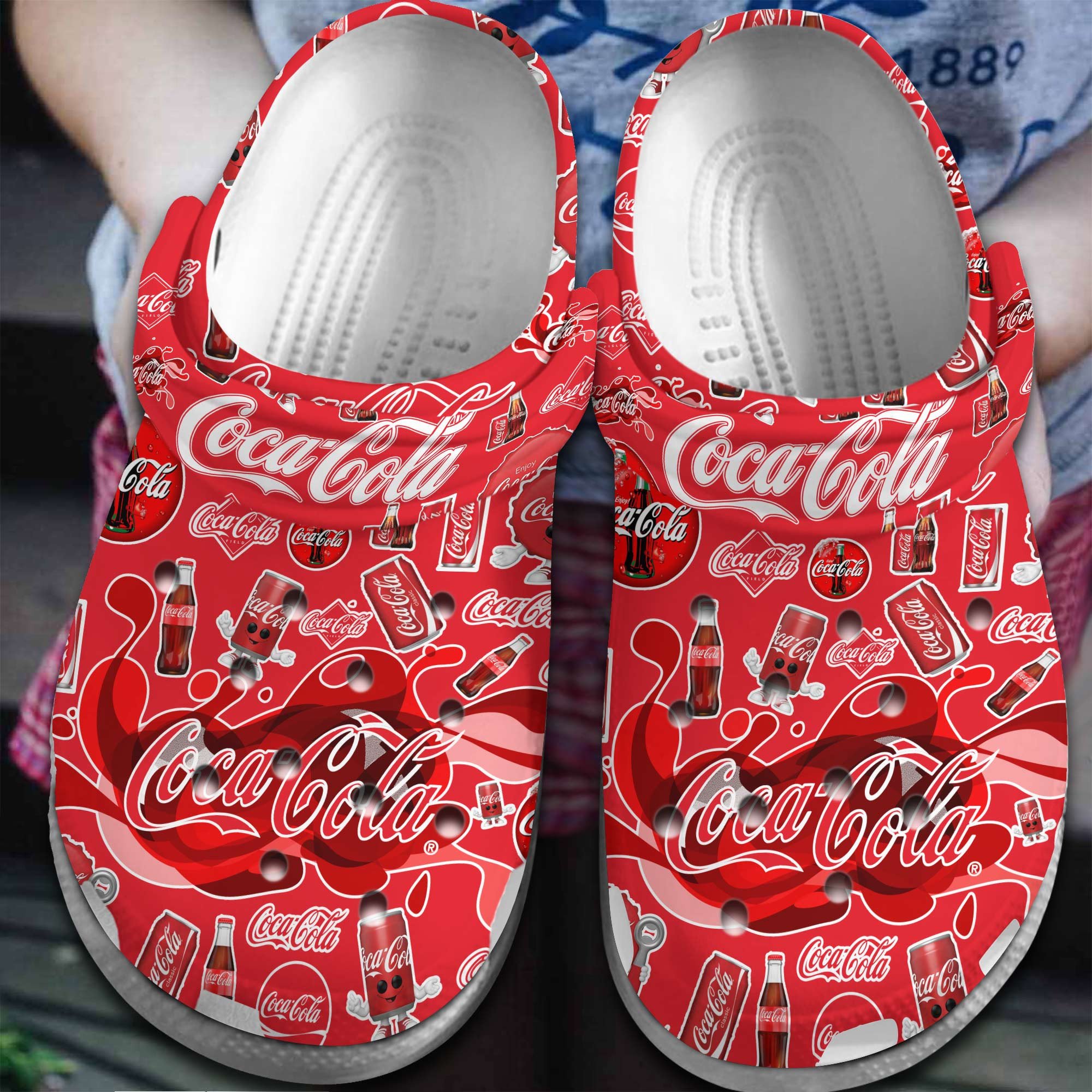 Cocacola Drink Crocs Crocband Clogs Shoes Comfortable For Men Women and Kids