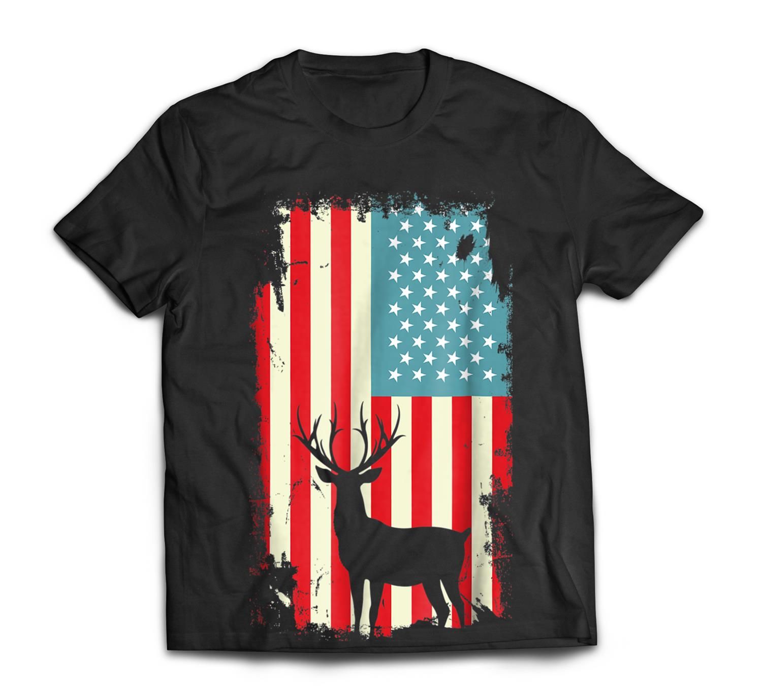American Deer Hunter Patriotic For Men Women T-Shirt