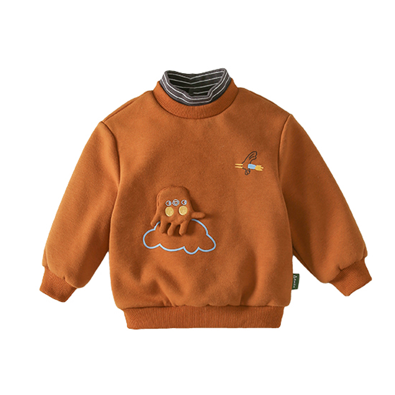 Amila Autumn / Winter Cartoon Cute Casual Padded Micro-elastic Warm Pullover Sweater for Baby Boys and Girls alx