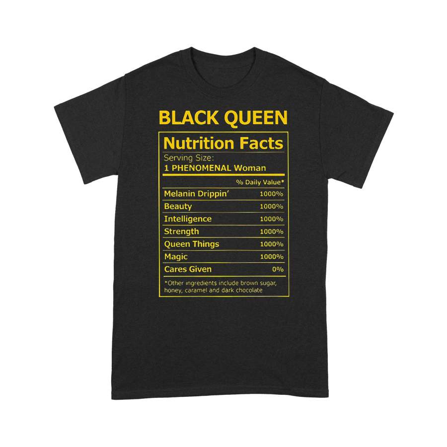 Black Queen Nutrition Facts T-shirt