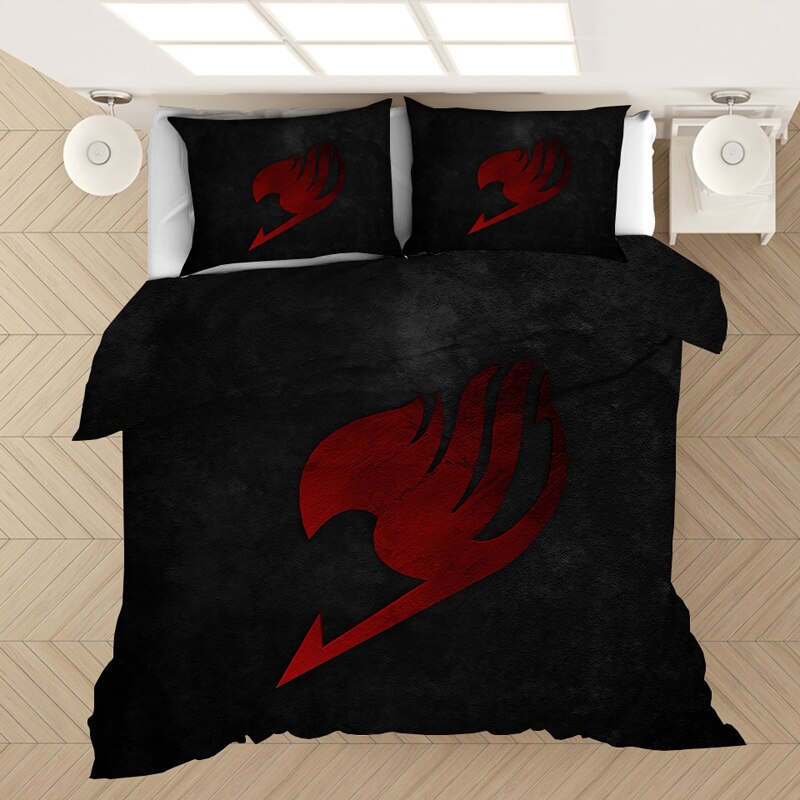 Fairy Tail Anime Bedding Set Duvet Covers Pillowcases Bed Set Cartoon Bedding Sets Bedclothes Bed Linen (No Sheet) Animood Collections