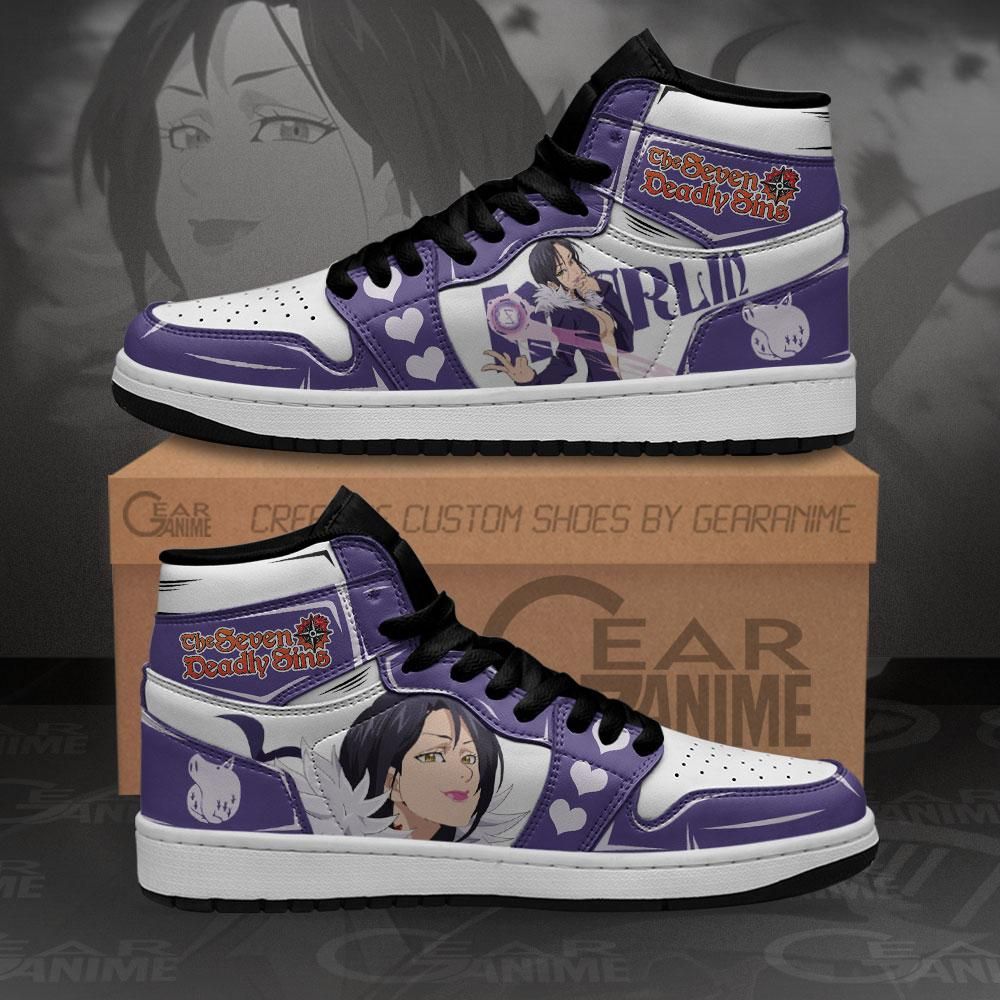 Seven Deadly Sins Merlin Anime Custom Mn10 Air Jordan Shoes Sport Sneakers