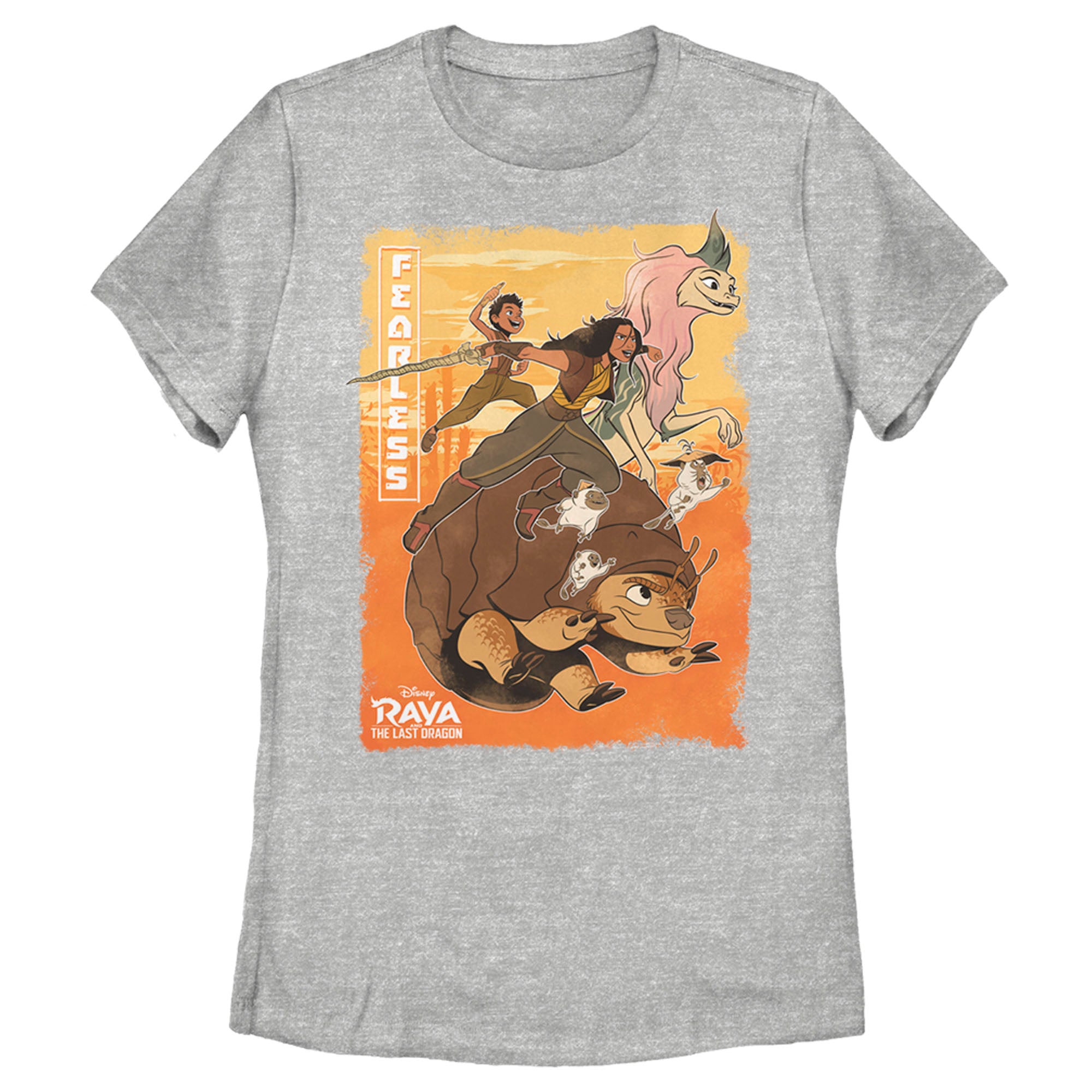 Raya And The Last Dragon Women’S Fearless Characters In Action  T-Shirt