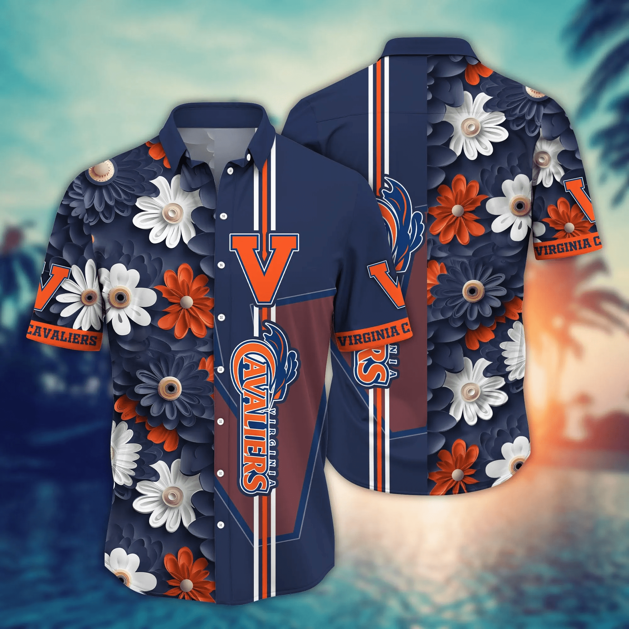 Virginia Cavaliers NCCA Hawaiian Shirt Tan Lines Aloha Shirt