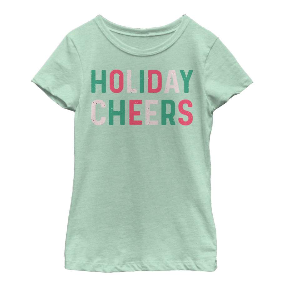 CHIN UP Girl’s Christmas Holiday Cheers  T Shirt