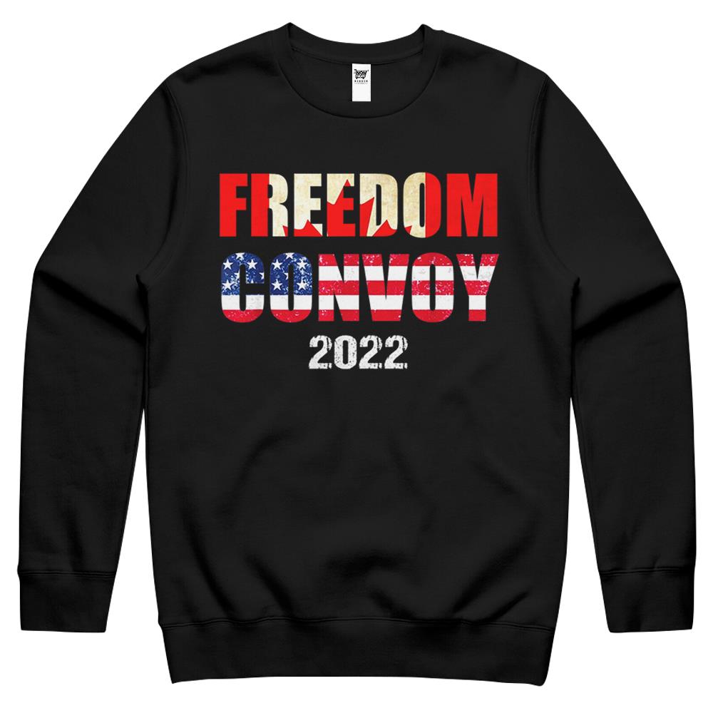 Canada Freedom Convoy 2022 Support Canadian Truckers Crewneck Sweatshirt