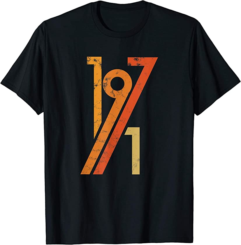 50th Birthday Vintage Retro 70s Style 1971 T-Shirt