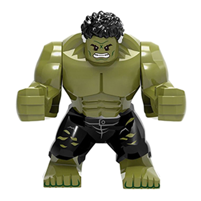 1pcs Big Size Bat Hulk Heros Building Blocks Bricks Mini Action Figures Heads Series Educational Assembly Toys Birthday gifts alx