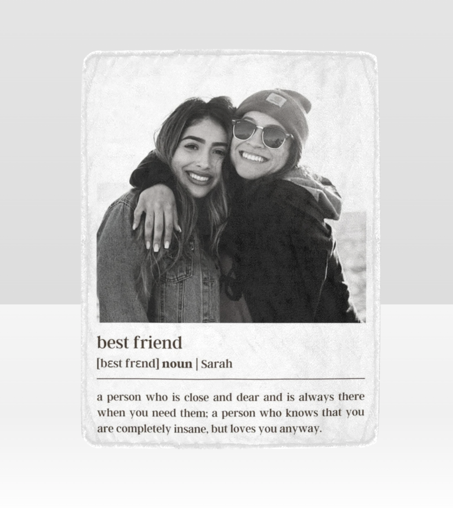 Best Friend Gift, Best Friend Blanket, Bestie Gift, Bff Gift, Personalized Best Friend Sherpaa/Fleece Blanket