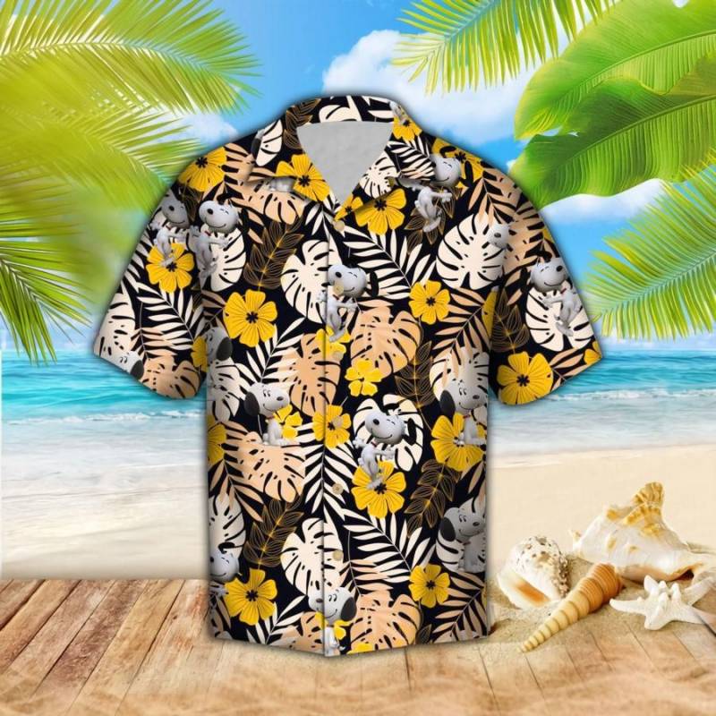 Snp Yellow Hawaiian Shirt Ha2830