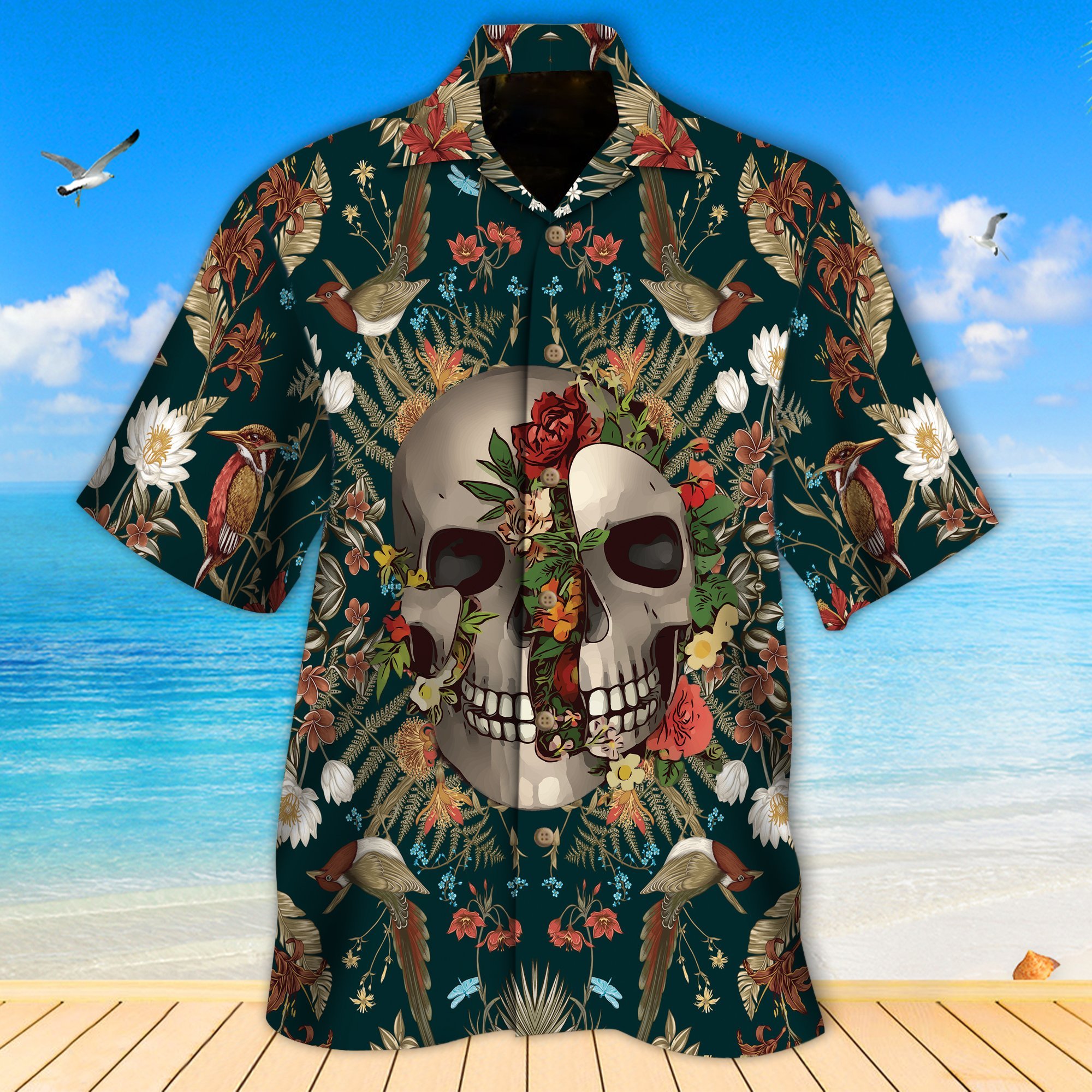 Skull Hawaii Shirt Unisex Adult Ha107410