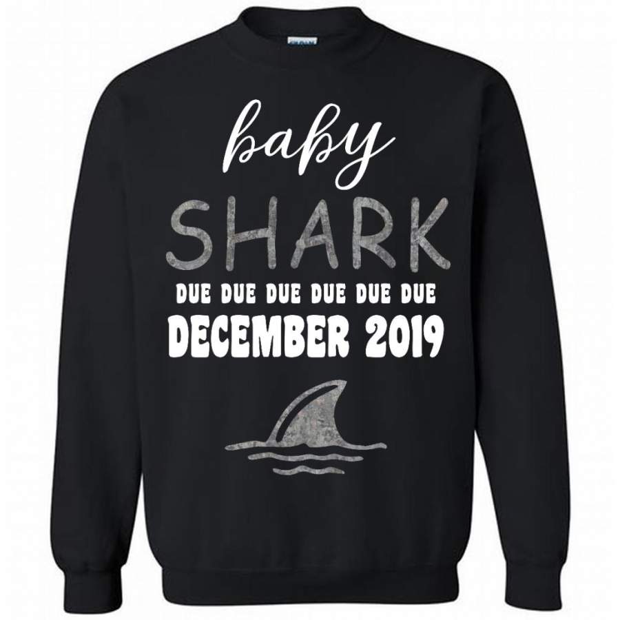 Baby Shark Due Due Due Due December 2019, Birthday Gift – Gildan Crewneck Sweatshirt