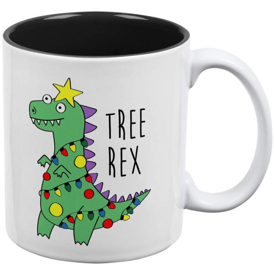 Christmas Tree Rex T-Rex Funny Dinosaur All Over Coffee Mug