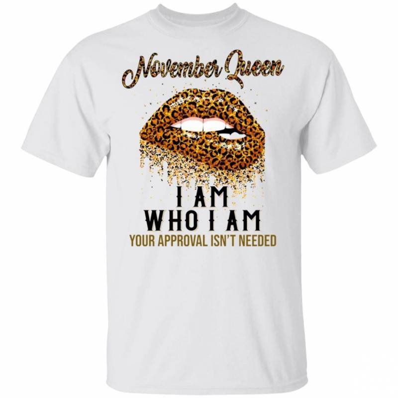 November Queen Tee I Am Who I Am Leopard Print Lips T-shirt VA02