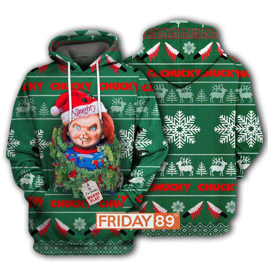 I’m Chucky Wanna Play Christmas Hoodie