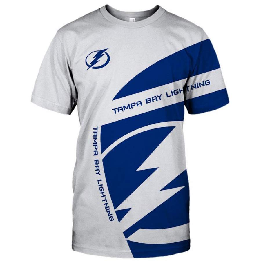 Tampa Bay Lightning T-Shirt 3D All Over Print Custom 3D Tampa Bay Lightning Graphic Printed 3D T-Shirt 3D All Over Print All Over Print Tee For Men For Women