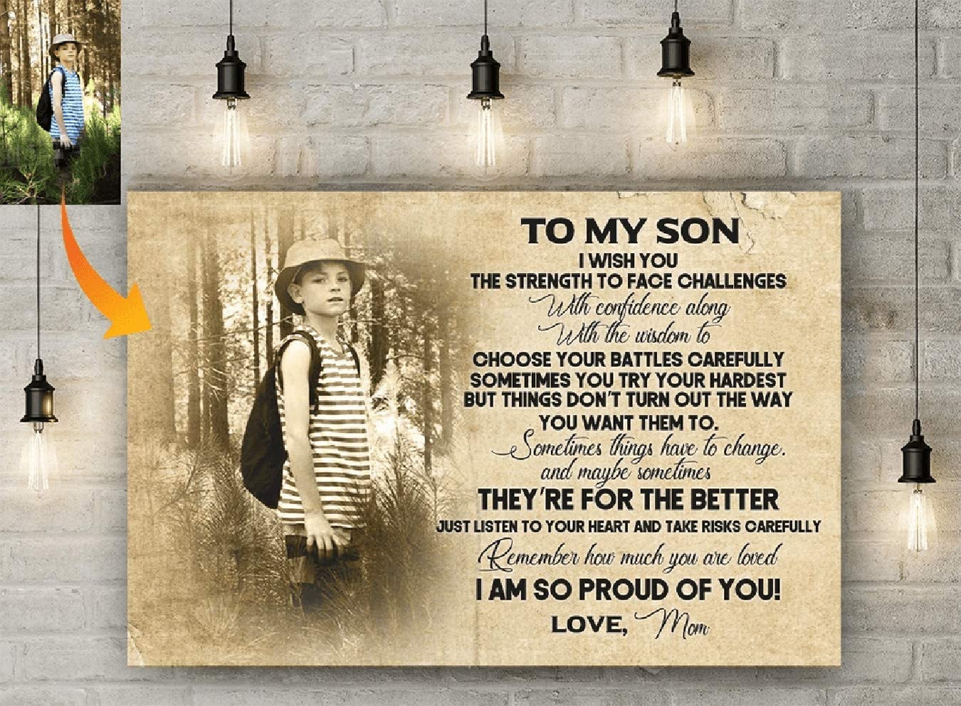 Poster Camping Personalized to Sonfor Room Aesthetic -Command Strips Wall