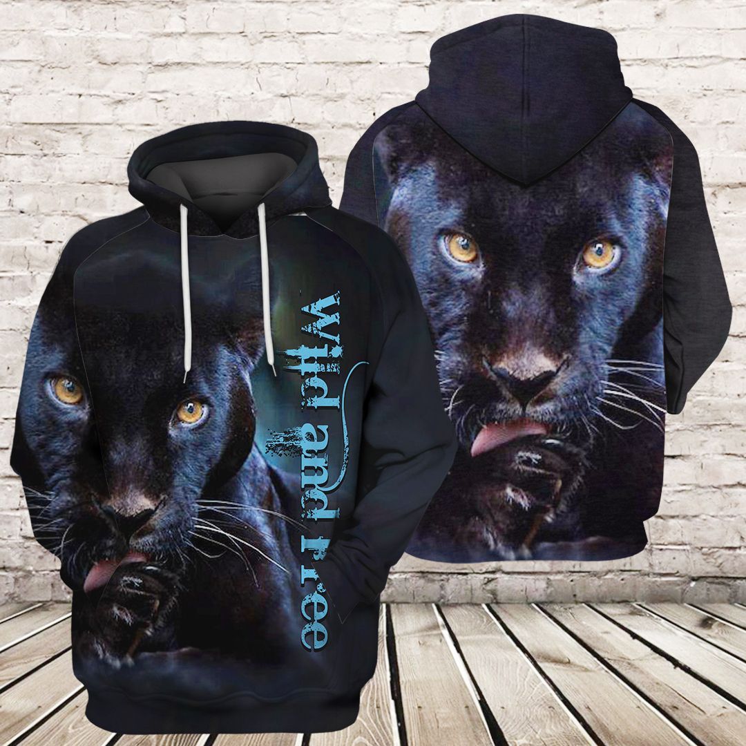 Unisex Black Leopard 3D Hoodie All Over Print