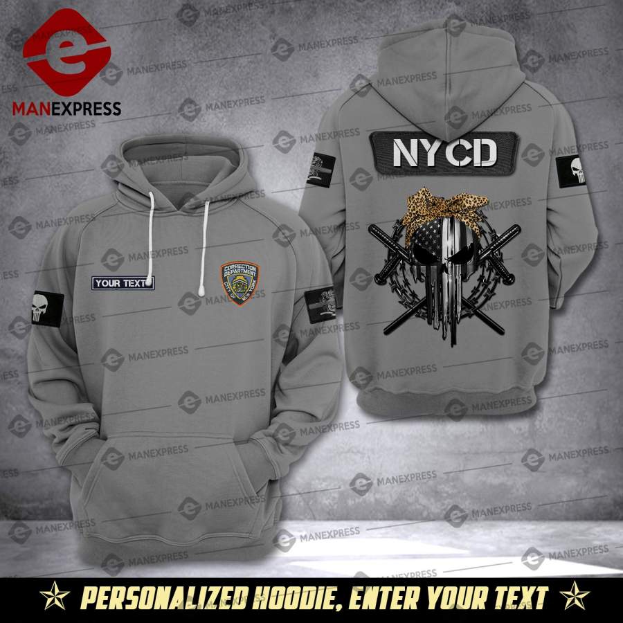 CUSTOMIZED NYCD – New York City Department of Correction  CORRECTIONAL OFFICER WOMAN 2 3D HOODIE
