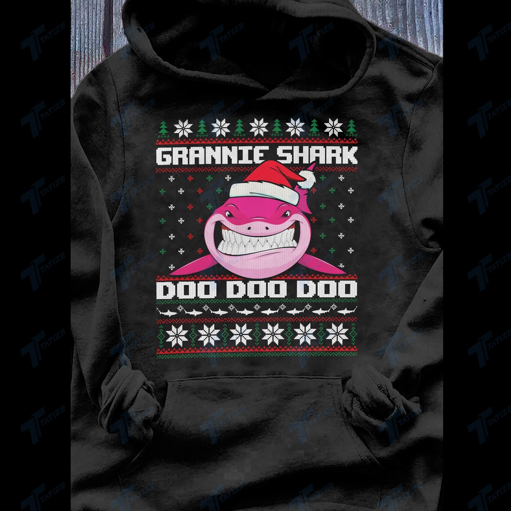 Christmas grannie shark doo doo doo Graphic Unisex T Shirt, Sweatshirt, Hoodie Size S – 5XL