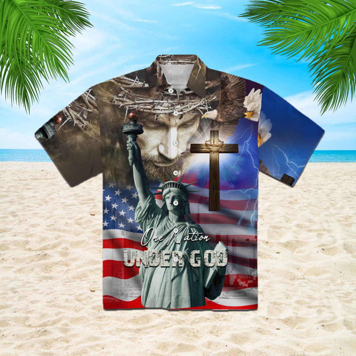 July One Nation Under God Independence Day Hawaii Shirt For Men Women Ha5337