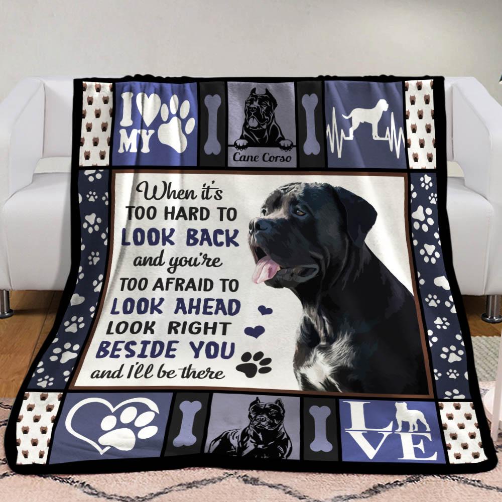 Cane Corso Dog Cane Corso Dog Fleece Blanket, Sherpa Blanket, Gift For Parent, Family Member, Friends Gift, Christmas Gift, Home Decor, Home Living-Up4