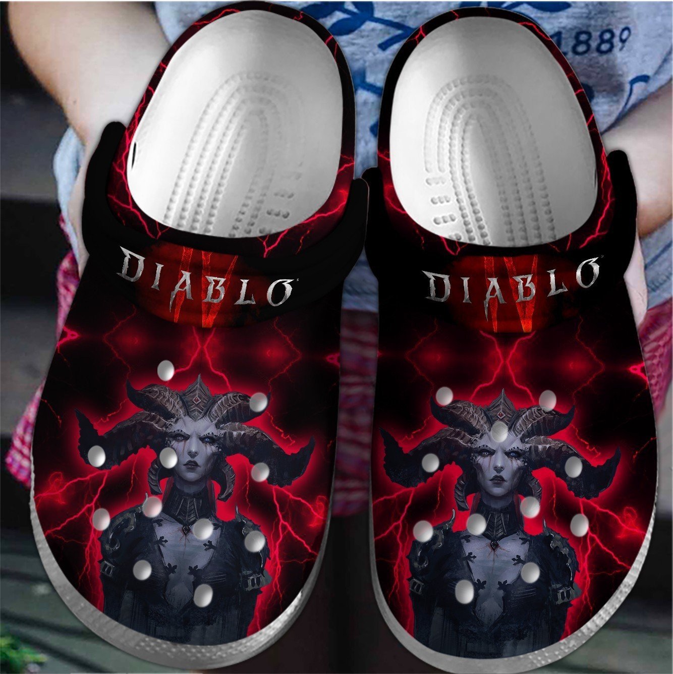 Diablo 4 Game Crocs Crocband Clogs Shoes Comfortable For Men Women and Kids