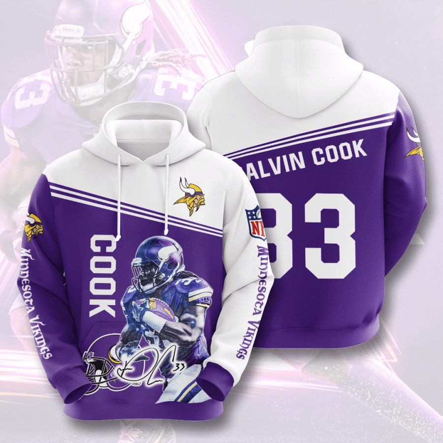 Dalvin Cook Minnesota Vikings Minnesota Vikings 55 Unisex 3D Hoodie Gift For Fans