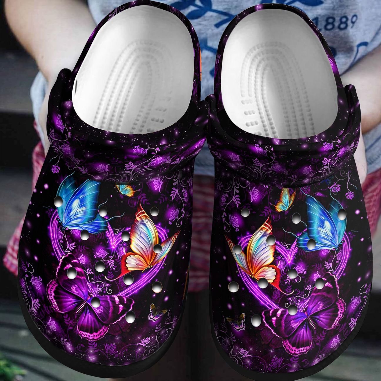 Butterfly Personalized Clog, Custom Name, Text, Color, Number Fashion Style For Women, Men, Kid, Print 3D By Your Side