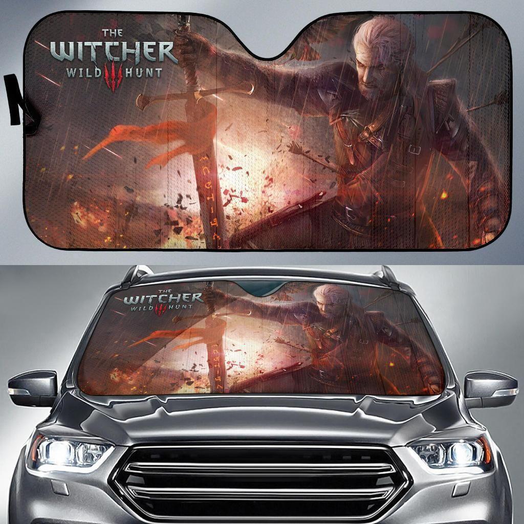 [Car Sunshade] Geralt  The Witcher 3: Wild Hunt Gaming 3D H1230-314