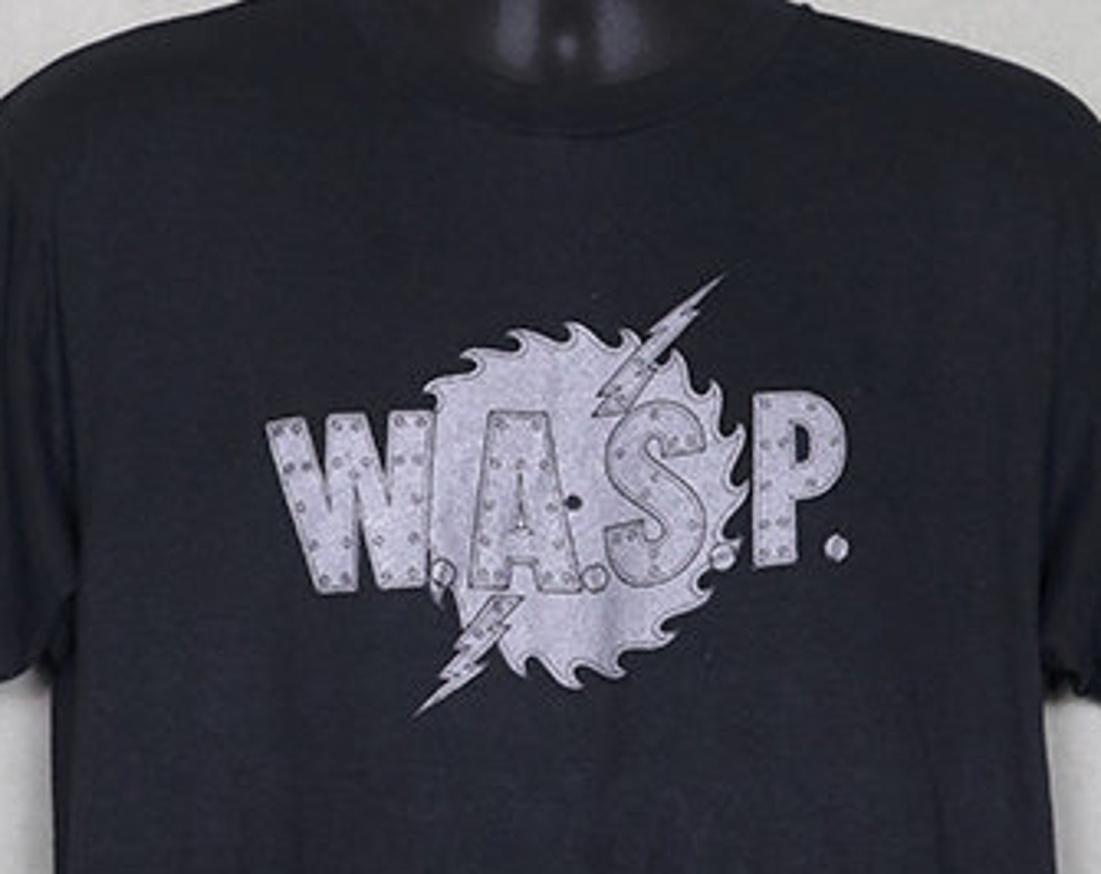 Wasp Wasp T Shirt Vintage Rare Faded Black T Shirt Heavy Metal Motley Crue Ratt Quiet Riot Judas Priest Twister Sister Kiss Dokken