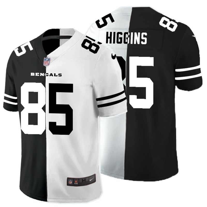 Cincinnati Bengals Tee Higgins #85 NFL 2020 Black And White Jersey