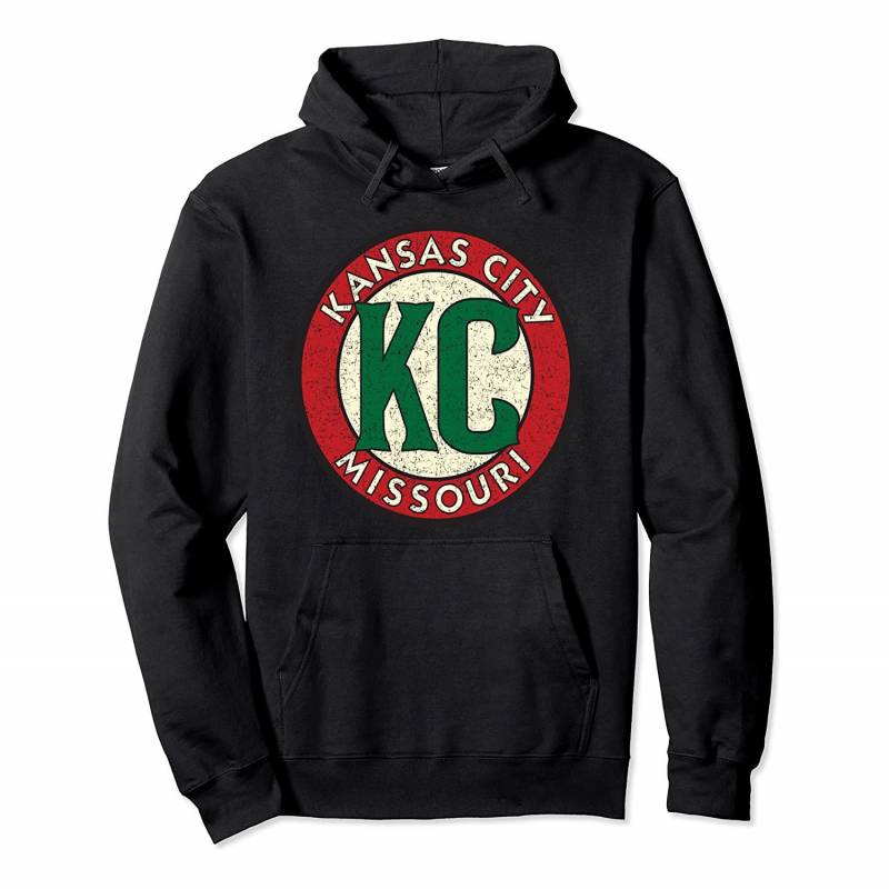 Kansas City Vintage Road Sign Distressed Print Pullover Hoodie, T Shirt, Sweatshirt