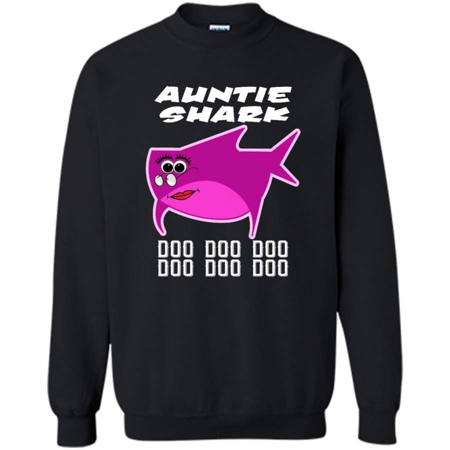 Auntie Shark Doo Doo Doo – Gildan Crewneck Sweatshirt