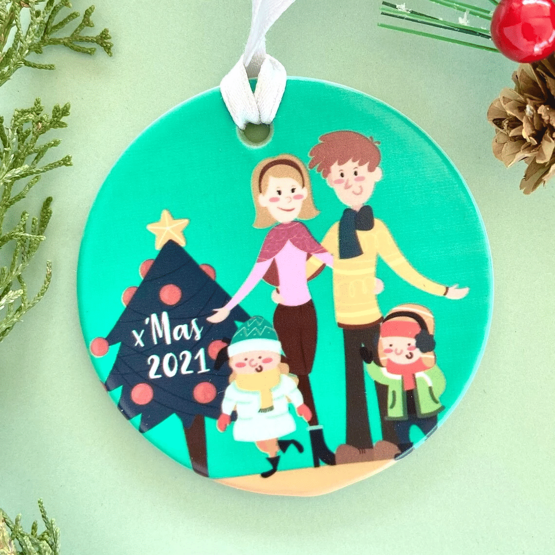 [Personalized Name & Number] Christmas Ornament, Christmas Tree Decoration, Christmas Home Decor 5