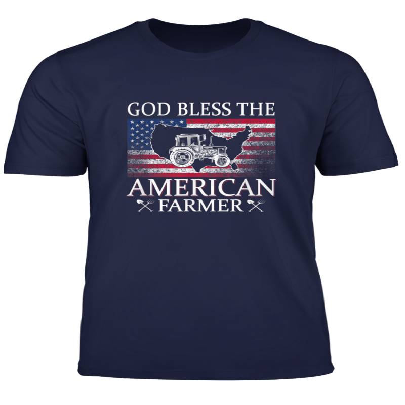 God Bless The American Farmer T Shirt Farming Farmer Gifts
