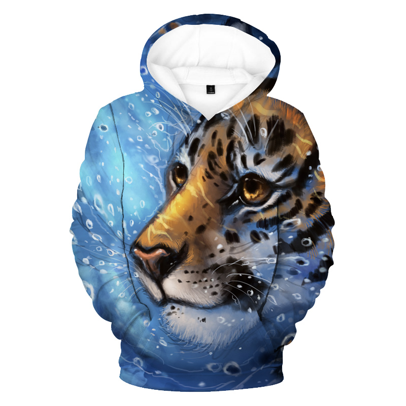 Children’s Hoodie 5-15 Years Old Cartoon Tiger Lion Youth Sweater Boys and Girls Birthday Gift Cute Children’s Jacket alx