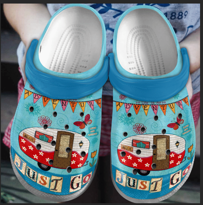 Camper Personalized Clog, Custom Name, Text, Color, Number Fashion Style For Women, Men, Kid, Print 3D Camping Is My Therapy