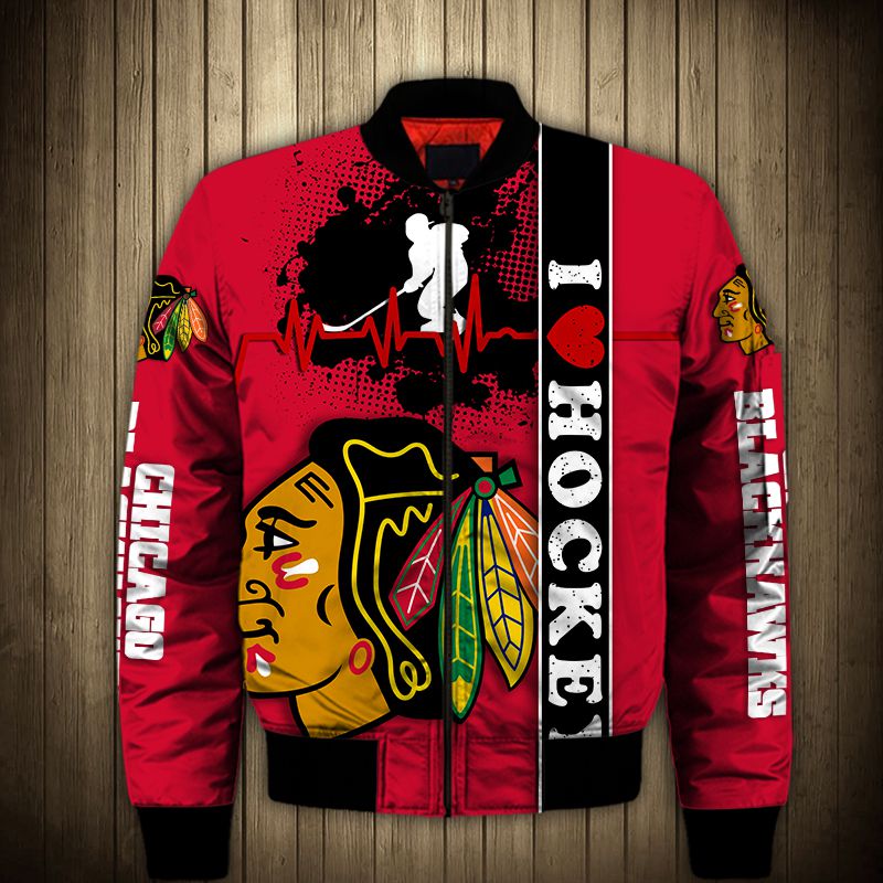 Men’S Chicago Blackhawks Jacket 3D