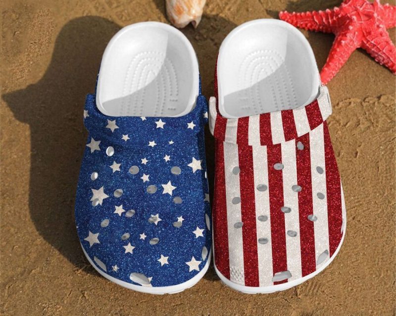 America Flag Independence Us Day Th Of July Gifts Clog Shoes